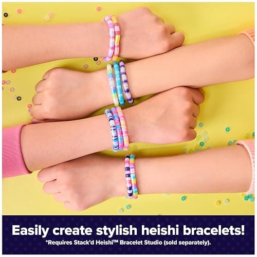 Cool Maker, Stack’d Heishi Expansion Pack Bead Kit, Bracelet Making Kit with Over 1300 Beads for Bracelets, Makes 15, Gifts & Stocking Stuffers for Girls Ages 7 and up thumbnail 3