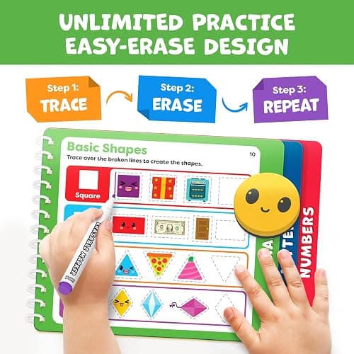 Preschool Learning Activities - Tracing Books for Kids Ages 3-5 - Toddler Handwriting Practice - Letter Tracing for Kids Preschool Kindergarten 3-4, 4-5 - 3 year old boy gift - Gifts for Grandkids thumbnail 6