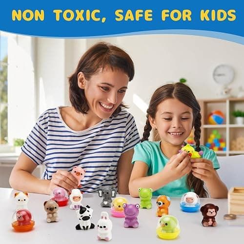 30 Packs Party Favors, Slow Rising Animal Squishy Toys with Cupsules, Goodie Bag Stuffers, Birthday Gifts, Treasure Box Toys, Kids Classroom Prizes, Claw Machine Toys, Stress Relief Squishy Toys thumbnail 2