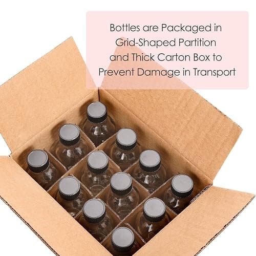 12 Pack, 2 oz Small Clear Glass Bottles w/Lid & 3 Funnels - 60ml Boston Shot Bottles for Health, Immunity, Potion, Wellness, Sample, Ginger, Juice - Mini Personal Care & Beauty Travel Bottle thumbnail 7