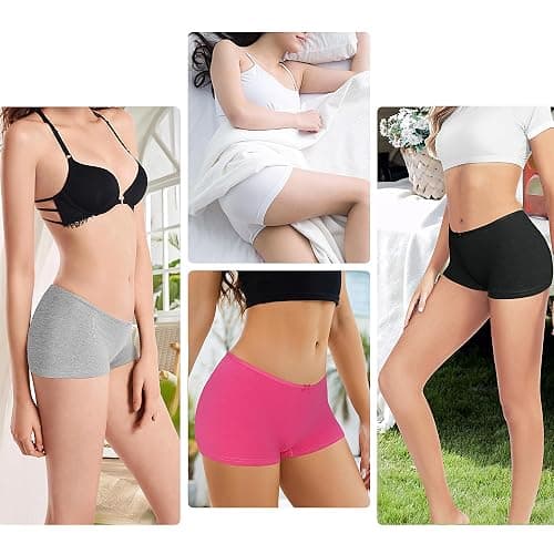 Allxwek Womens Cotton Underwear Boy Shorts for Women Stretch Comfort Boxer Briefs Ladies Knot Panties 3/6 3901 thumbnail 2