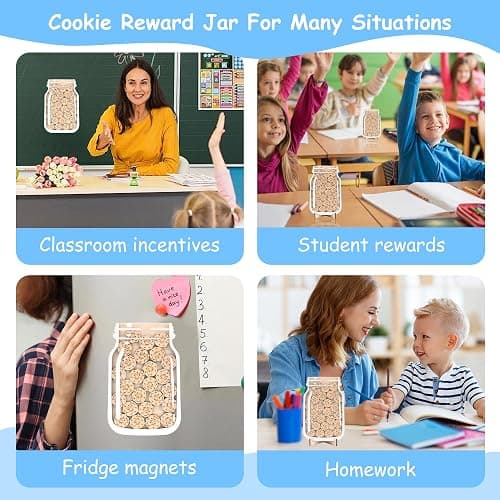 TINGKU Smart Cookies Reward Jar for Kids, Class Magnetic Teacher Supplies thumbnail 8