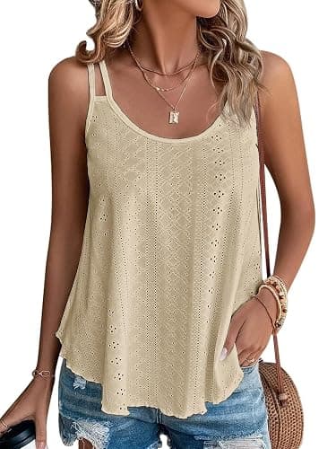 ATHMILE Women's Tank Tops Sleeveless Summer Top Spaghetti Strap Spring Shirt Loose Fit Beach Vacation 2026 Casual - Image 1