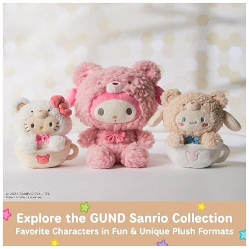 GUND Sanrio Official Hello Kitty and Friends Cinnamoroll Root Beer Float Plush, Collectible Plush Toy, Stuffed Animal for Ages 1 and Up, Pink, 8” thumbnail 2