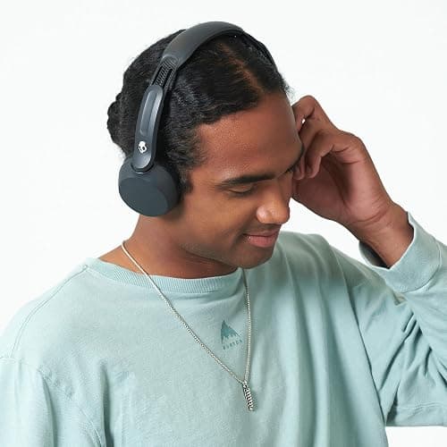 Skullcandy Icon 180 Wireless On-Ear Bluetooth Headphones, Up to 50 Hours Battery, Lightweight and Travel Ready, Secure Fit, Sweat and Water Resistant, Microphone iPhone Android - True Black thumbnail 7