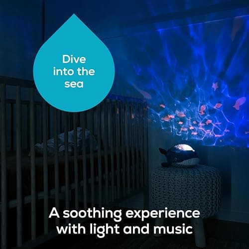 Angelcare Bobbi The Whale Ceiling Night Light Projector for Babies and Kids, Sleep Soother with Adjustable Volume Lullabies, White Noises, 3 Night Light Intensities thumbnail 3