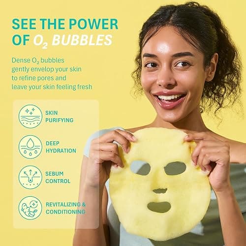 Purederm Turmeric Bubble Face Mask, Deep Cleansing for Anti-Aging and Revitalizing, Korean Skincare for Dull and Tired Skin (5 Pack) thumbnail 3