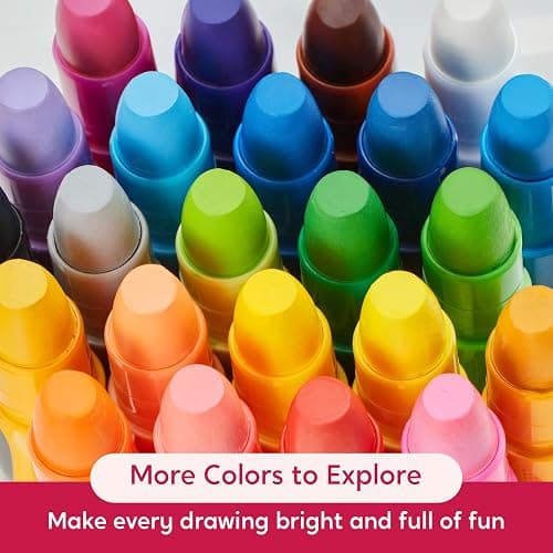 SYNCFUN 24 Pcs Twistable Silky Crayons, Washable Crayons for Paper, Easy to Hold & Quick-Drying Art Supplies, Non-Toxic, Mess Free, Birthday Valentine Easter Gifts for Kids Ages 3 and Up thumbnail 7