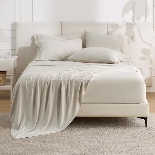 Bedsure Deep Pocket Queen Sheets - 6 Piece, Prewashed Ultra-Soft Queen Sheet Set, Fits Mattresses Up to 18 Inches Thick, Breathable & Secure Fit, Hotel Luxury Bedding, Linen thumbnail 7