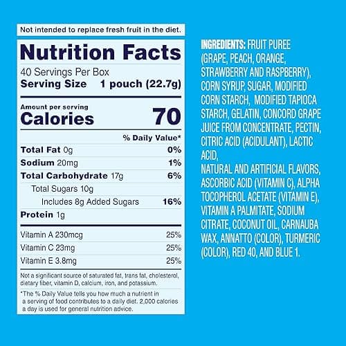 Welch's Fruit Snacks, Mixed Fruit Snack Box, Gluten Free, 0.8oz Snack Packs (Pack of 40) thumbnail 3