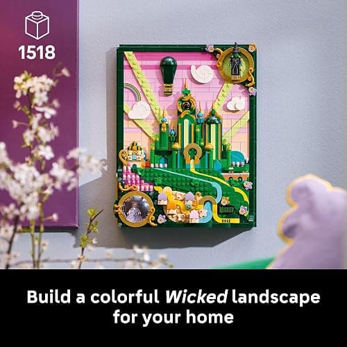 LEGO Wicked Emerald City Wall Art Building Set for Adults - Wall Decor for Living Room, Bedroom, or Dorm - Collectible Wicked Merch for Movie Fans - Gift Ideas for Women & Men, Ages 18+ - 75685 thumbnail 2