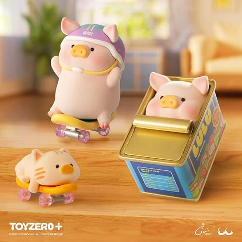 TOYZERO + Lulu The Piggy Blind Box Figures - Stay with You Series Blind Boxes Mystery Box Cute Animal Figurines Collectible Toys Home Decorations Holiday Birthday Gifts, Single Box thumbnail 5