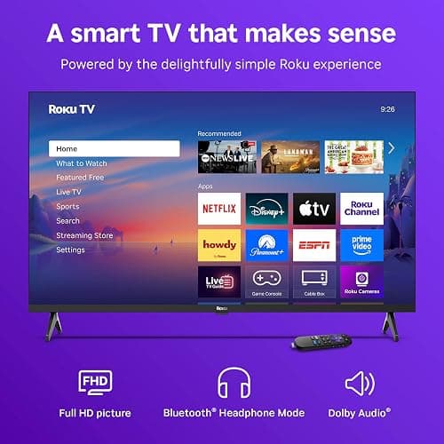 Roku Smart TV 2025 – 40-Inch Select Series, 1080p Full HD TV – Roku TV with Voice Remote – Flat Screen LED Television with Wi-Fi for Streaming Live Local News, Sports, Family Entertainment thumbnail 3