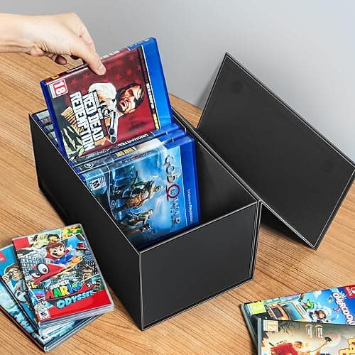 CollectHall 2 Pack Blu Ray DVD Storage Box for Steelbook Storage, Movie Organizers, Blu Ray Holder, Video Game Storage Cases thumbnail 7
