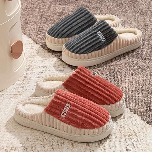 Winter Slippers for Women UK, Warm Memory Foam Indoor House Shoes with Arch Support, Cozy Anti-Slip and Wide Fit Non-Slip Bathroom Slippers Wide Fit Plantar Fasciitis thumbnail 6