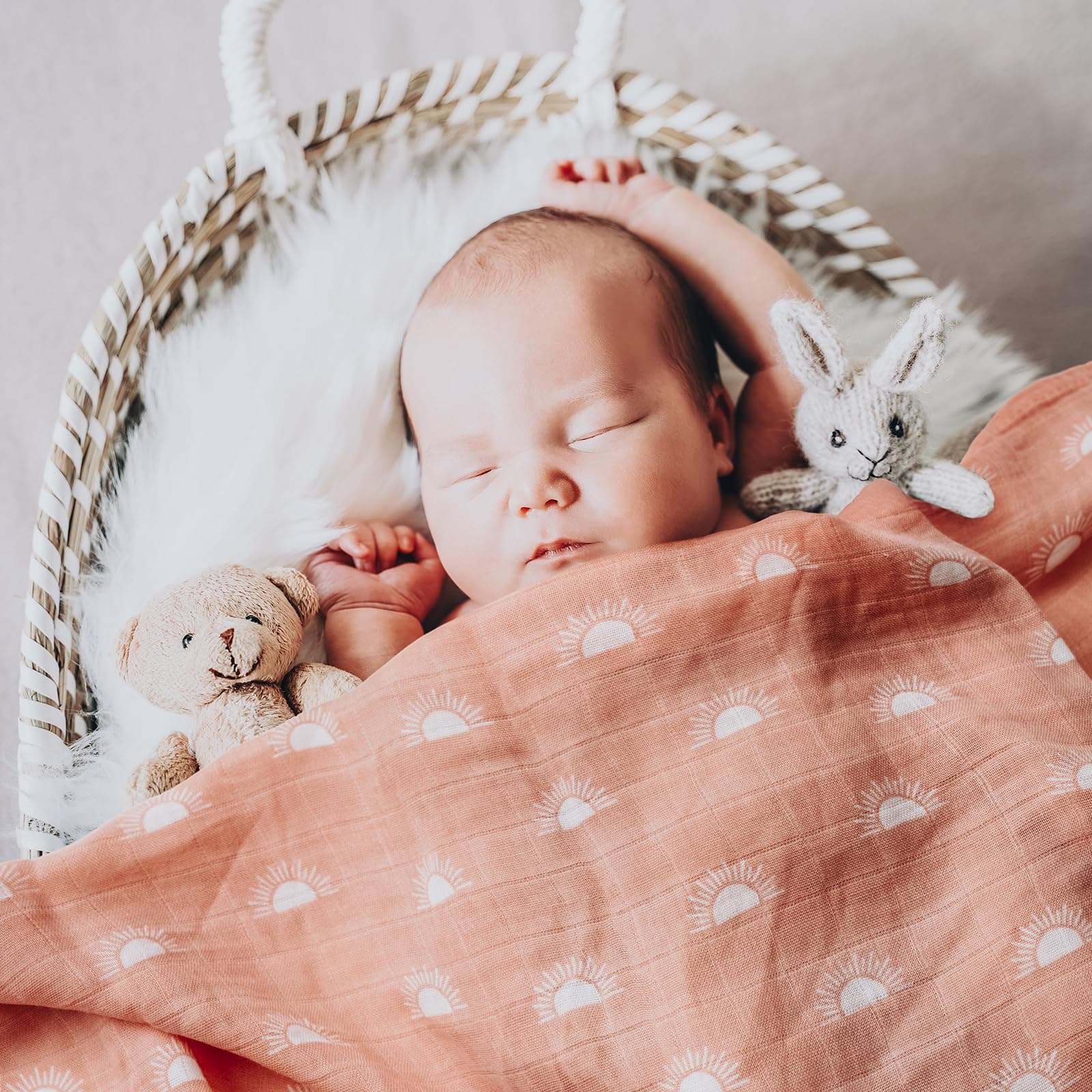 GLLQUEN BABY Manta de recepción para niño de algodón de muselina, mantas para envolver para niña recién nacida, cuadradas, transpirables y suaves, mantas de bebé delgadas de tela, doble absorbente thumbnail 8