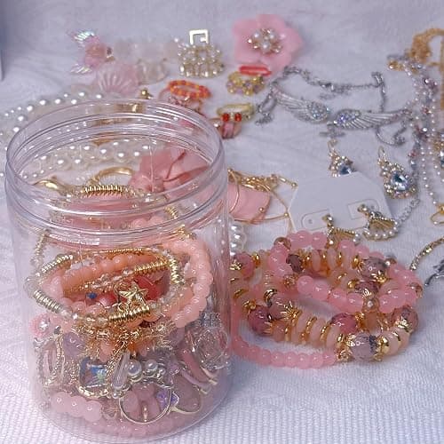 Mystery Jewelry Jar for Women, Gothic Witchy Jewelry Gift Set(Goth Boho Mixed Punk Everyday Necklaces,Earrings, Rings,Bracelets/Bangles),Valentines Day Gifts,Unique Alternative Fashion Romantic Present for Her thumbnail 5