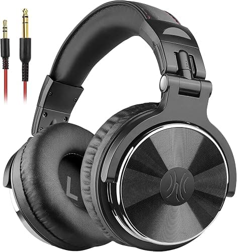 OneOdio Wired Over Ear Headphones Hi-Res Studio Monitor & Mixing DJ Stereo Headsets with 50mm Drivers and 1/4 to 3.5mm Jack for AMP Computer Recording Podcast Keyboard Guitar Laptop - Black - Image 1