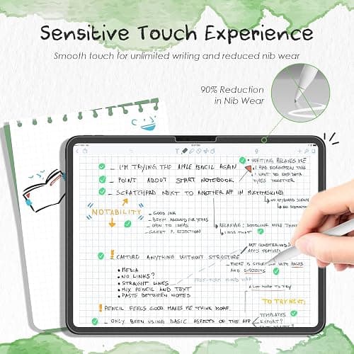 PandaShield 2-Pack Paper-feel Screen Protector Easy-Installation Box for iPad 11th/10th Gen. A16 (11/10.9 Inch, 2025/2022),Matte,Write like on Paper,Bubble Free,Scratch Resistant,Apple Pencil Support thumbnail 6