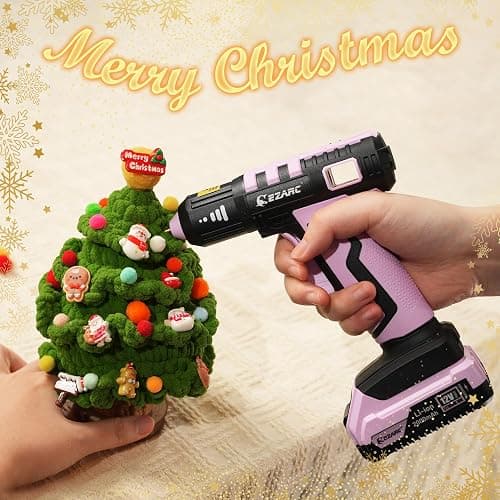 EZARC Cordless Hot Glue Gun, 15s Fast Heating 12V Mini Glue Gun for DIY Crafts, Home Repairs, School Projects, Decorations, with 50 Mini Glue Sticks, Pink thumbnail 7