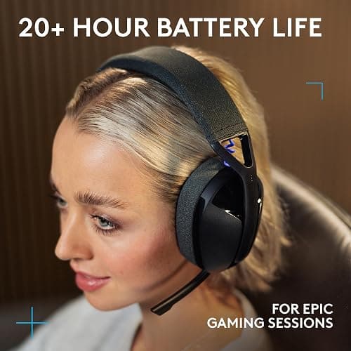 Logitech G321 Lightspeed Wireless Bluetooth Gaming Headset, Dynamic Comfort and fit, 16 kHz Boom mic, 20+ hrs Battery, PC, PS4, PS5, Nintendo Switch, Mobile - Black thumbnail 7