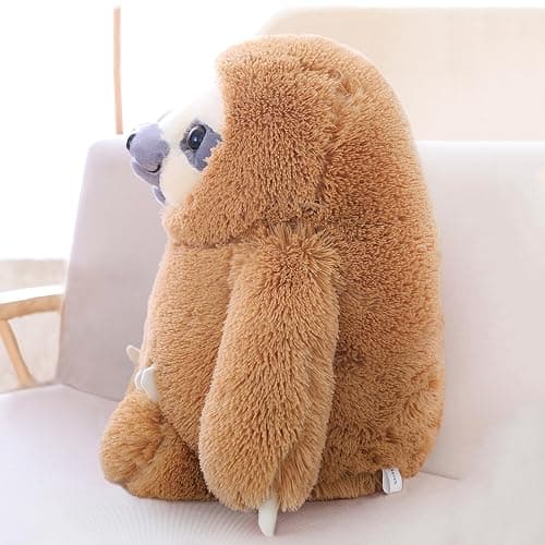 Winsterch Large Sloth Stuffed Animal,Kids Fluffy Stuffed Sloth Teddy Bear Birthday, Big Plush Sloth Gifts for Boys and Girls Sloth Toy (20 Inches, Brown) thumbnail 2