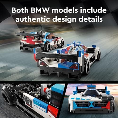 LEGO Speed Champions BMW M4 GT3 & BMW M Hybrid V8 Race Cars, BMW Toy for Kids with 2 Buildable Models and 2 Driver Minifigures, Car Toy Birthday Gift Idea for Boys and Girls Ages 9 and Up, 76922 thumbnail 4
