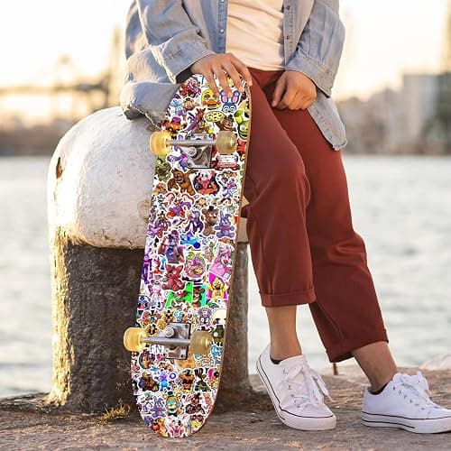 Pounchi Horror Thrilling Stickers (200 Pcs) Cartoon Gaming PVC Sticker, Gifts for Laptop Water Bottle Skateboard Party Supplies Decorations Teens Kids thumbnail 5