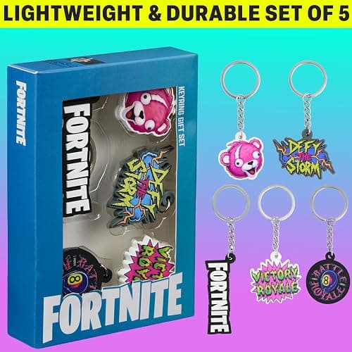 Fortnite Pack of 5 Keychain for Teens, Men, Keychains Accessories for Backpacks, Bags, Collectibles, Cute Key Chain Keyrings Set, Gifts for Gamers thumbnail 3
