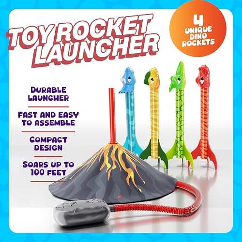 Ninja Blast Dinosaur Toy Rocket Launcher for Kids Toys for Kids 3-5 5-7 4-6 - Outdoor Toys for Kid Ages 4-8 - 3 4 Year Old Boy Birthday Gift - Gifts for Boys Age 3 4 5 6 Years Toy for Toddlers thumbnail 8