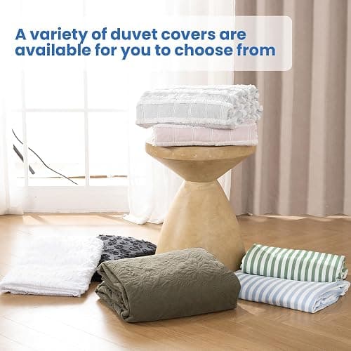 ROSE&RISY Blue Queen Duvet Cover Set, 3 Pieces Soft Bedding Queen Set, Breathable and Cooling,Includes 1 Duvet Cover, 2 Pillow Cases (Blue Stripe, Queen) thumbnail 7
