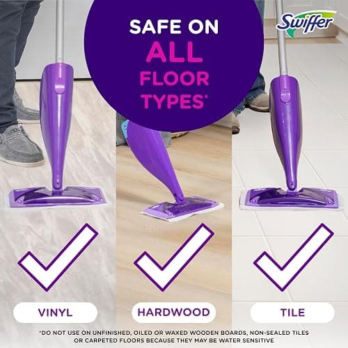 Swiffer WetJet Hardwood Floor Cleaner Spray Mop Pad Refill, Bathroom Cleaning Supplies, Hardwood Floor Cleaner, Multi Surface, 24 Count thumbnail 4