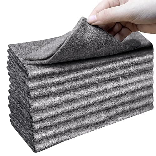 XANGNIER Thickened Magic Cleaning Cloth,8 Pcs Lint Free Cloth,Reusable Microfiber Cleaning Rag for Windows,Mirror,Glass,Car,Gray - Image 1