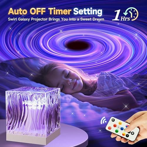 Purple Lights Pink Lamp Flower Lamp, 18 Colors Hologram Planetarium Projector Solar System Projector Night Light, Dimmable Tornado Aesthetic Flower Lights, Pink Christmas Decor Pink Room Decor Gifts thumbnail 5