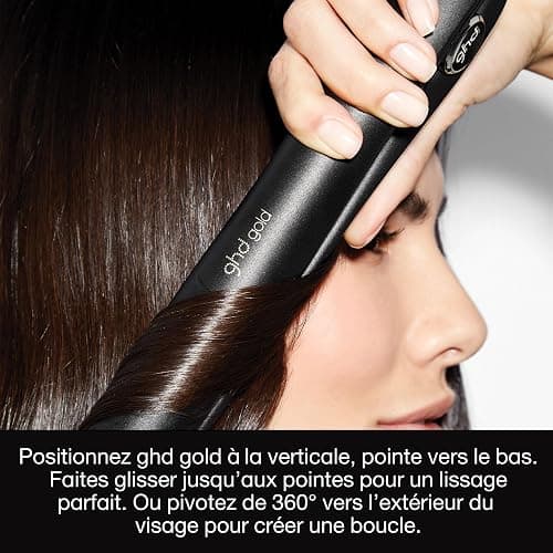 ghd - Lisseur cheveux ghd gold - Fer à lisser professionnel - Cheveux plus lisses, 65% plus brillants, sans chaleur extrême - Lisseur boucleur, design arrondi - Idéal tous types de cheveux thumbnail 4