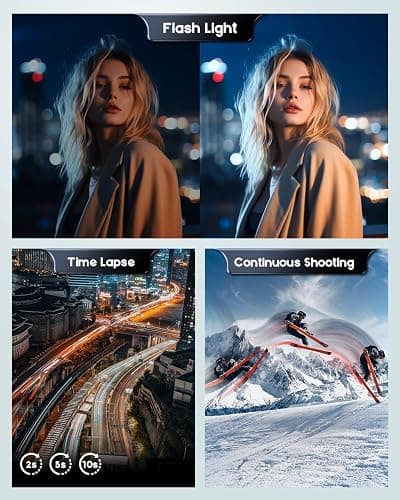 4K Digital Camera for Photography, 50MP Vlogging Camera for YouTube, Compact Cameras with 2.8" 180° Flip Screen, 16X Digital Zoom, Point and Shoot Camera with 32GB SD for Beginners, Travel, Family thumbnail 7