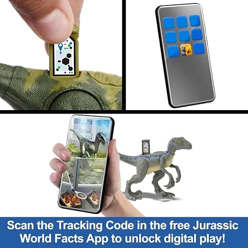 Mattel Jurassic World Indominus Rex Dinosaur Toy with Lights, Sounds & Motion, Camouflage 'n Battle I-Rex, 21 Inches Long with Digital Play thumbnail 5