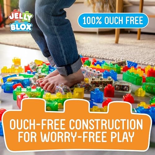 Jelly Blox Construction Site Set | Includes 75 Pieces | Toddler & Preschool Building Blocks Kids Can Squeeze, Stretch, Squish | MESH ACCREDITED | Safety Tested & Ouch-Free | Sensory Play Toy Ages 2+ thumbnail 10