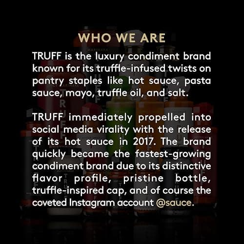TRUFF Original Black Truffle Hot Sauce, Gourmet Hot Sauce with Ripe Chili Peppers, Black Truffle Oil, Agave Nectar, Unique Flavor Experience in a Bottle, 6 oz. thumbnail 6