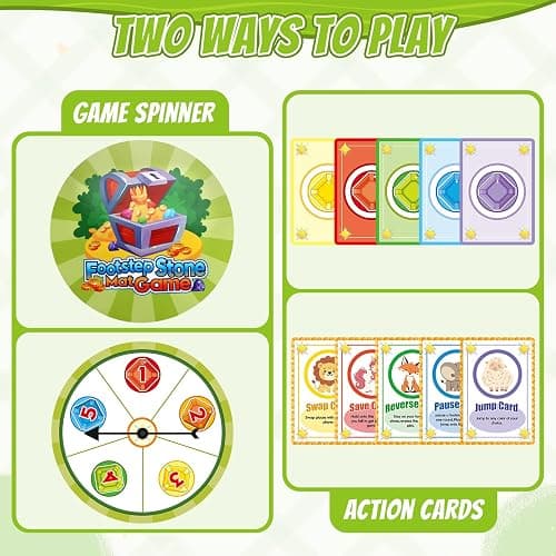 HYES Balance Beams Stepping Stones for Kids, Obstacle Courses Sensory Toys for Toddlers, Non-slip Jumping Step Stones Balance Beam Indoor & Outdoor Play Games Birthday Gifts for Boys Girls 3-5 thumbnail 6