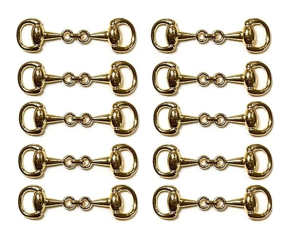 W Wellshine 10PCS Medium Equestrian Snaffle Bit Horse Bit Buckle Plated Snaffle Bit Create Exquisite Equestrian Jewelry, DIY Crafts, Loafer Shoes, Jewelry Making,Decorative Buckles - Image 1