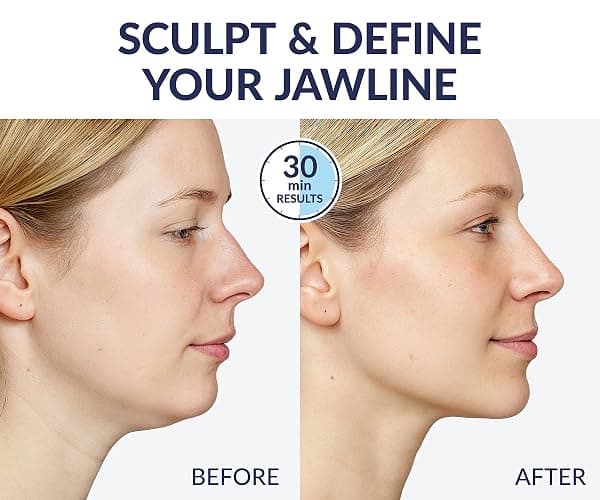 Stylia V Line Lifting Collagen Mask - Lift, Firm & Contour Jawline - Tightening Double Chin Strap with Hyaluronic Acid & Aloe - Neck Lift & Face Tightening Mask - Jawline Shaper Face Lift Tape (7PC) thumbnail 2