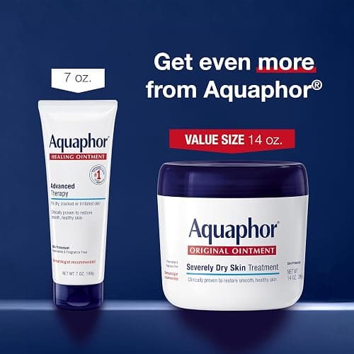 Aquaphor Advanced Therapy Healing Ointment Skin Protectant, 14 OZ | Clinically Proven Skin Protectant Moisturizer for Cracked, Irritated or Dry Skin Relief, Dye and Fragrance Free thumbnail 6