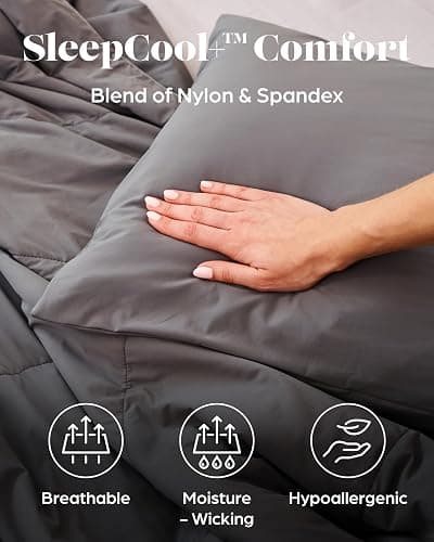 Lavish Comforts® Cooling Pillow Cases for Hot Sleepers – Cool, Ultra-Soft Pillow Cases for Acne & Frizz, Anti Acne Pillow Case, Antimicrobial, Alternative Silk Pillow Cases– Queen Dark Gray Set of 2 thumbnail 5