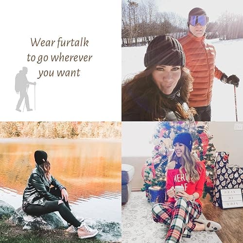 FURTALK Winter Hats for Women Fleece Lined Beanie Knit Chunky Womens Snow Cap thumbnail 5