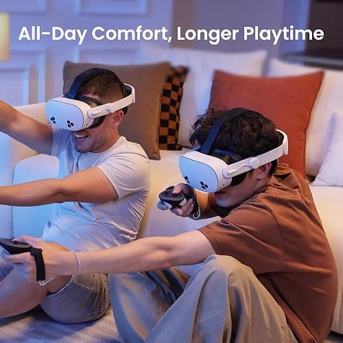 KIWI design K4 Boost Battery Head Strap for Meta Oculus Quest 3/3S, Adjustable VR Headband Accessories with Dual Charge, Extend Playtime & Reduce Facial Stress for Kids and Adults thumbnail 5