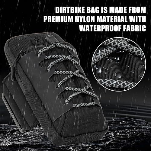 Dirt Bike Battery Cover Storage Bag, PSLER Pouch Bag Dirt Bike Frame Bag Fits for Sur Ron Light Bee X S Segway X160 X260 Eride Pro SS Tuttio Soleil01 Yozma IN10 Razor MX350 MX650 79bike Falcon (Black) thumbnail 4