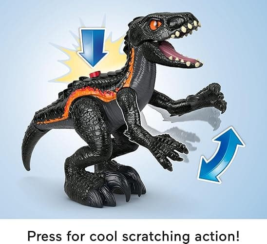 ​Fisher-Price Imaginext Jurassic World Dinosaur Toy Indoraptor with Scratching Action & Accessories for Pretend Play Kids Ages 3+ Years thumbnail 4