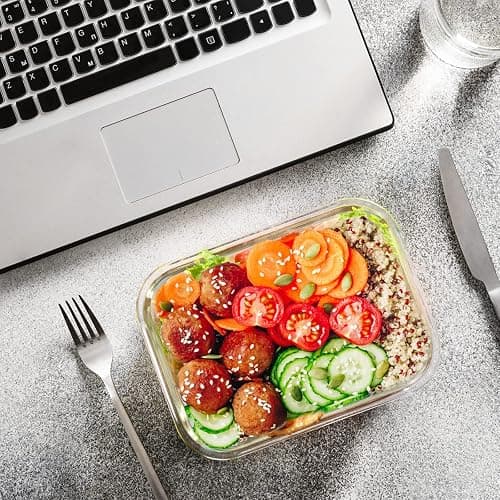 M MCIRCO 24-Piece Glass Food Storage Containers with Upgraded Snap Locking Lids,Glass Meal Prep Containers Set - Airtight Lunch Containers, Microwave, Oven, Freezer and Dishwasher thumbnail 2