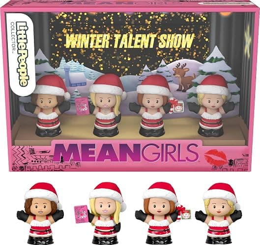 Little People Collector Mean Girls Movie Special Edition Holiday Set for Adults & Fans, 4 Figures in a Display Box - Image 1